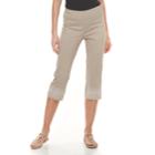 Women's Dana Buchman Millennium 21-in. Pull-on Capris, Size: Medium, Med Beige