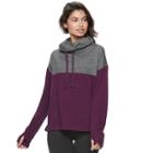 Juniors' So&reg; Perfectly Soft Cowlneck Sweatshirt, Teens, Size: Medium, Drk Purple