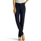 Petite Lee Relaxed Straight-leg Mid-rise Jeans, Women's, Size: 12p-short, Dark Blue