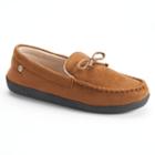 Isotoner Men's Microsuede Gel Memory Foam Moccasin Slippers, Size: Xxl, Lt Brown