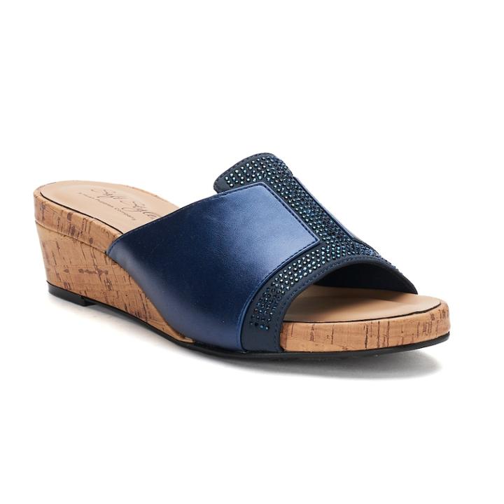 Soft Style By Hush Puppies Omber Women's Sandals, Size: Medium (8), Blue (navy)