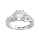 Diamonluxe Simulated Diamond Engagement Ring In Sterling Silver (1 1/4 Carat T.w.), Women's, Size: 6, White