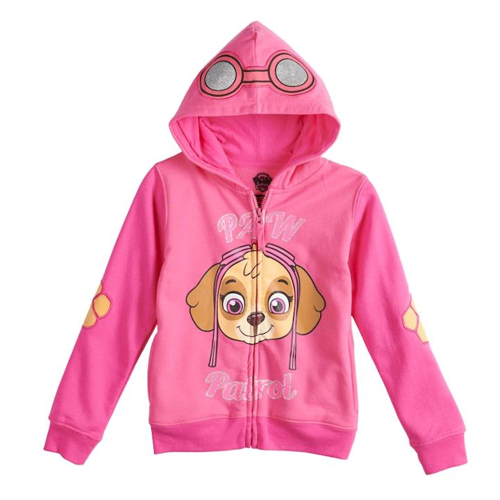 Girls 4-6x Paw Patrol Skye Hoodie, Size: 5-6, Brt Pink