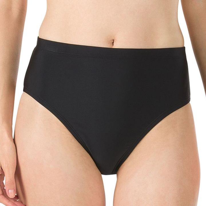 Women's Speedo High-waisted Bikini Bottoms, Size: 8, Black