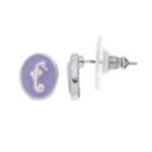 Lc Lauren Conrad Purple Nickel Free Seahorse Stud Earrings, Women's