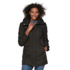 Women's Weathercast Hooded Quilted Walker Jacket, Size: Xl, Black