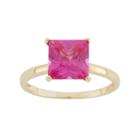 Lab-created Pink Sapphire 10k Gold Ring, Women's, Size: 10