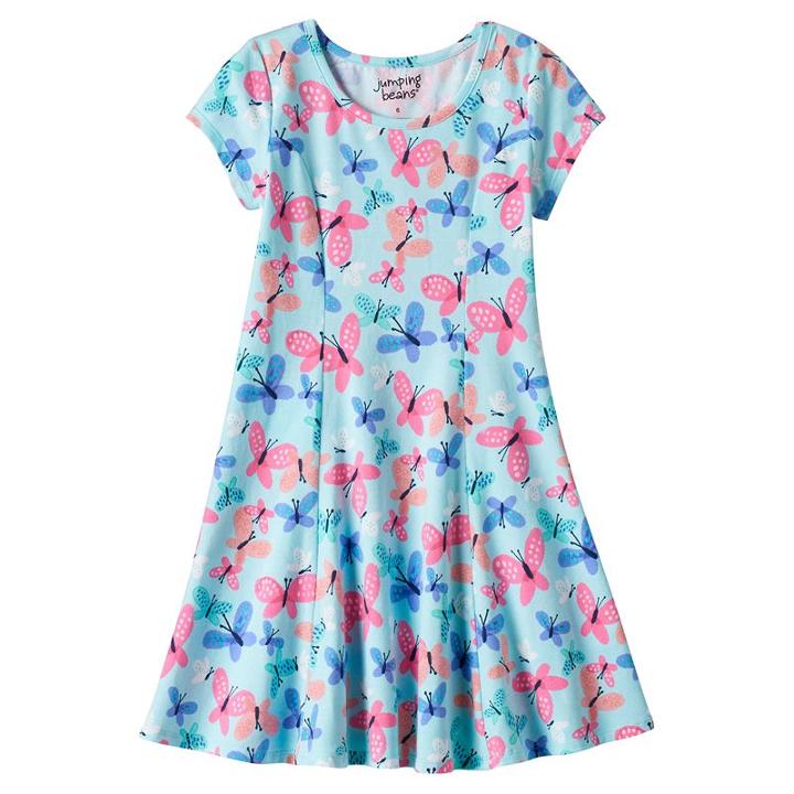 Girls 4-10 Jumping Beans&reg; Floral Skater Dress, Girl's, Size: 7, White