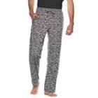 Men's Residence Printed Lounge Pants, Size: Medium, Grey (charcoal)
