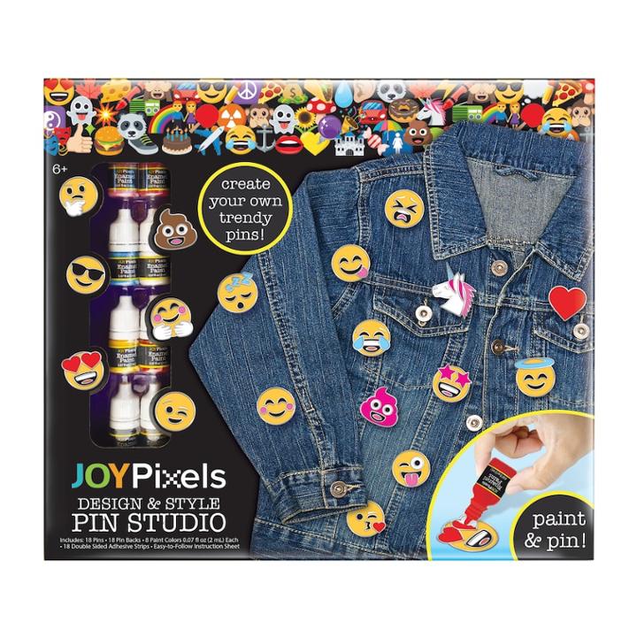 Joy Pixels Emoji Diy Pin Set, Girl's, Multicolor
