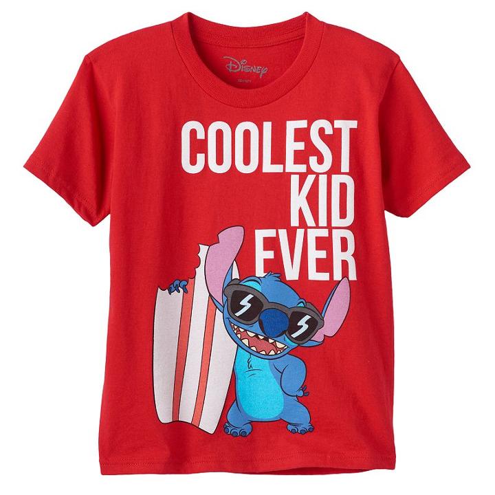 Disney's Lilo & Stitch Boys 4-7 Coolest Kid Ever Graphic Tee, Size: 5, Red