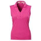 Women's Nancy Lopez Courage Sleeveless Golf Polo, Size: Small, Pink