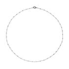 Blue La Rue Stainless Steel Beaded Rolo Chain Necklace - 18 In, Women's, Size: 18, Grey
