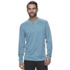 Men's Croft & Barrow&reg; Classic-fit Outdoor Slubbed Performance Henley, Size: Medium, Blue (navy)