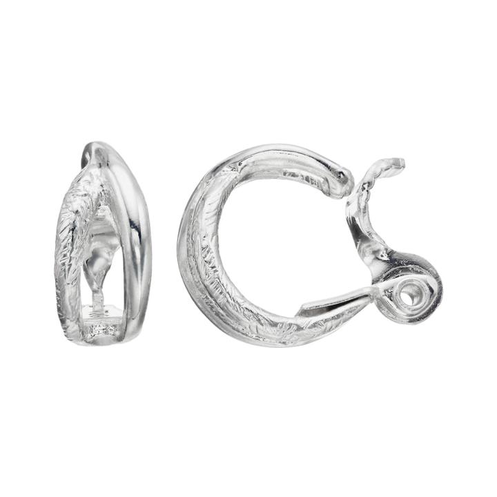 Napier Textured Hoop Clip-on Earrings, Women's, Silver