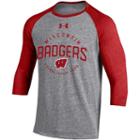 Men's Under Armour Wisconsin Badgers Triblend Baseball Tee, Size: Small, Multicolor