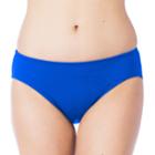 Women's Chaps Solid Hipster Bikini Bottoms, Size: 6, Turquoise/blue (turq/aqua)