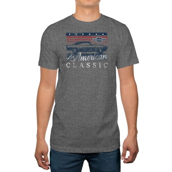 Men's Chevrolet An American Classic Tee, Size: Xxl, Grey