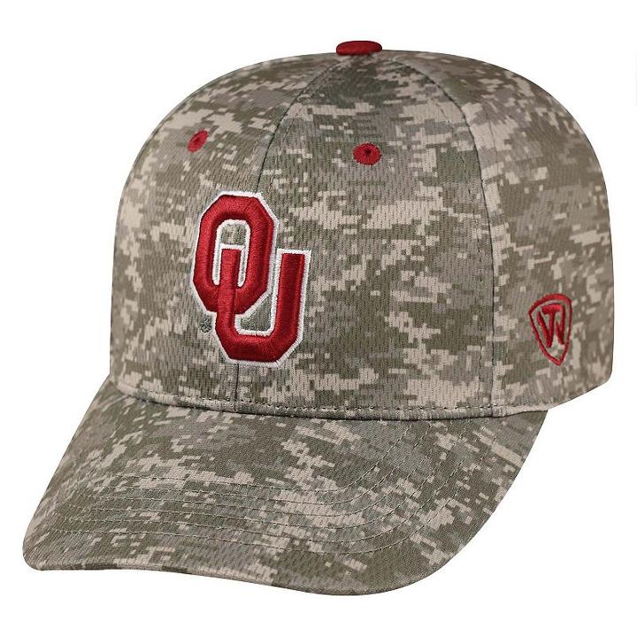 Adult Top Of The World Oklahoma Sooners Digital Camo One-fit Cap, Grey Other