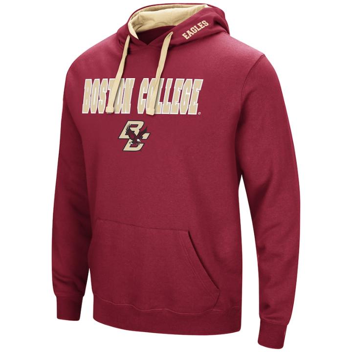 Men's Boston College Eagles Pullover Fleece Hoodie, Size: Small, Dark Red