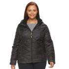 Plus Size Tek Gear&reg; Hooded Packable Puffer Jacket, Women's, Size: 1xl, Grey