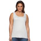 Plus Size Sonoma Goods For Life&trade; Layering Tank, Women's, Size: 1xl, Light Grey