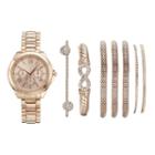 Women's Watch & Bracelet Set, Pink