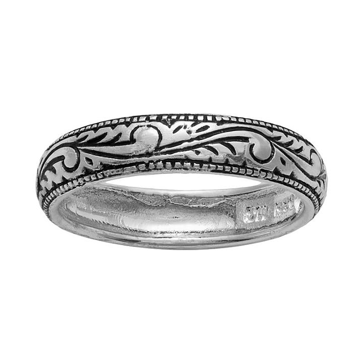 Sterling Silver Fleur-de-lis Ring, Women's, Size: 7, Grey