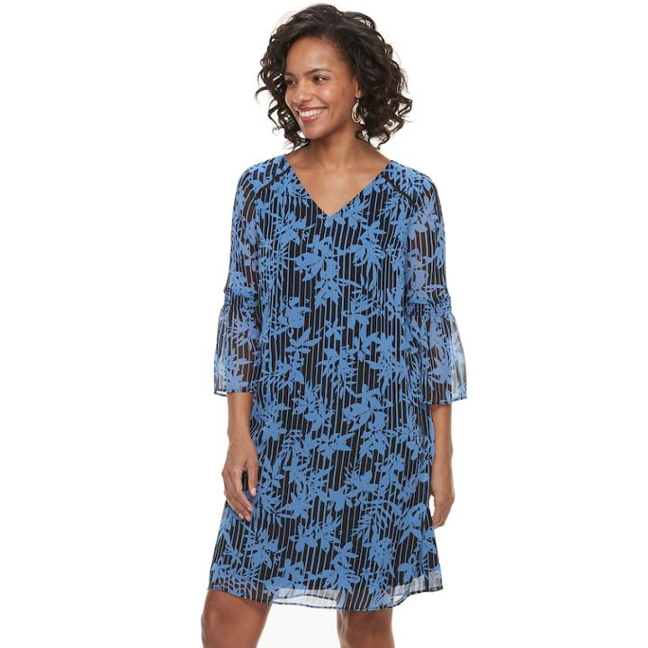Women's Apt. 9&reg; Chiffon Shift Dress, Size: Small, Black