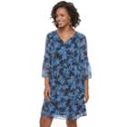 Women's Apt. 9&reg; Chiffon Shift Dress, Size: Small, Black