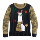 Girls 7-16 & Plus Size It's Our Time High-low Sequin Ugly Christmas Sweater, Size: Medium, Black Camo