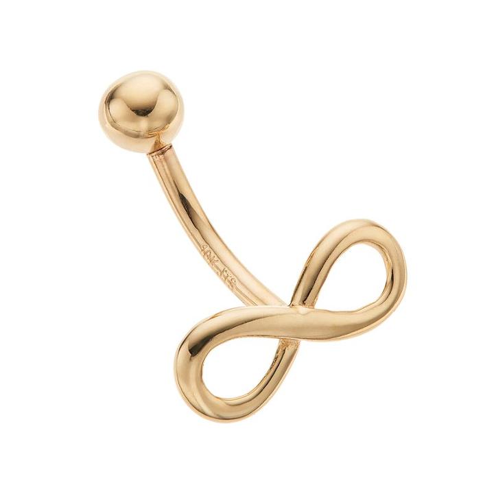 10k Gold Infinity Belly Ring, Women's, Brt Yellow