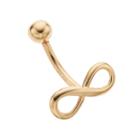 10k Gold Infinity Belly Ring, Women's, Brt Yellow