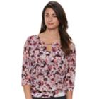 Women's Jennifer Lopez Sheer Mesh Top, Size: Medium, Pink