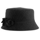 Women's Apt. 9&reg; Floral Wool Knit Microbrim Hat, Black