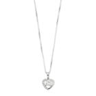 Forever Brilliant 14k White Gold 5/8 Carat T.w. Lab-created Moissanite Heart Pendant, Women's, Size: 18