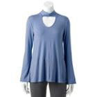 Women's Apt. 9&reg; Keyhole Choker Top, Size: Xl, Blue