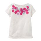 Girls 4-8 Oshkosh B'gosh&reg; Floral Embellished Tee, Girl's, Size: 8, White