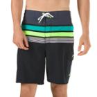 Men's Speedo Nautical Tape Striped 4-way Stretch E-board Shorts, Size: Xl, Black
