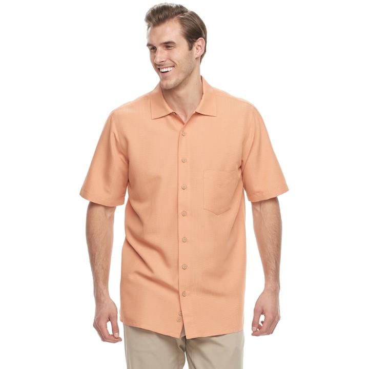 Men's Batik Bay Classic-fit Dobby Tonal Button-down Shirt, Size: 2xb, Brt Red