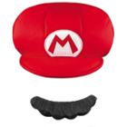 Youth Super Mario Brothers Mario Hat & Mustache Costume Accessories Set, Boy's, Red