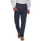 Men's Croft & Barrow&reg; Classic-fit Flannel-lined Jeans, Size: 38x29, Dark Blue
