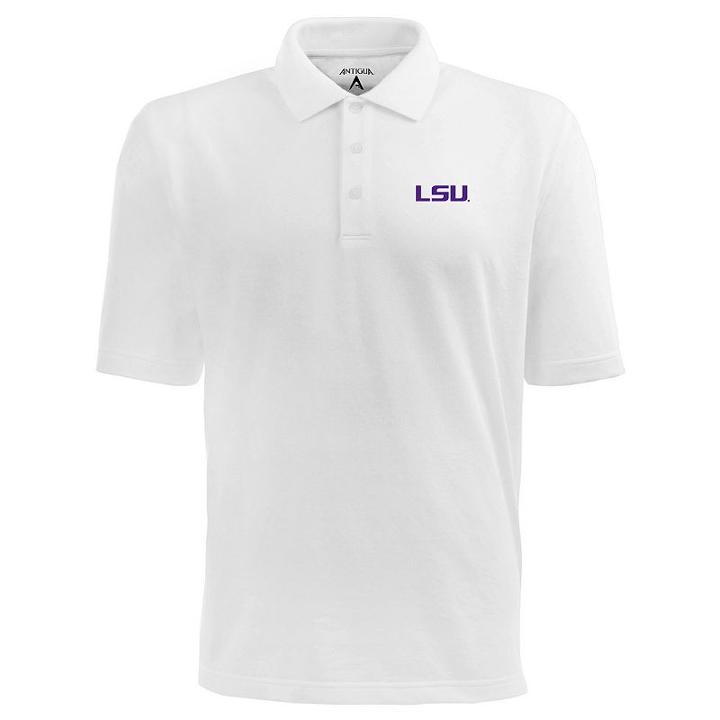 Men's Lsu Tigers Pique Xtra Lite Polo, Size: Large, White
