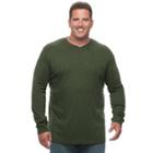 Big & Tall Croft & Barrow&reg; Classic-fit Stretch Performance V-neck Tee, Men's, Size: L Tall, Dark Green