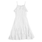 Disney Princess Girls 7-16 Solid High-low Ruffled Maxi Dress, Size: Large, White
