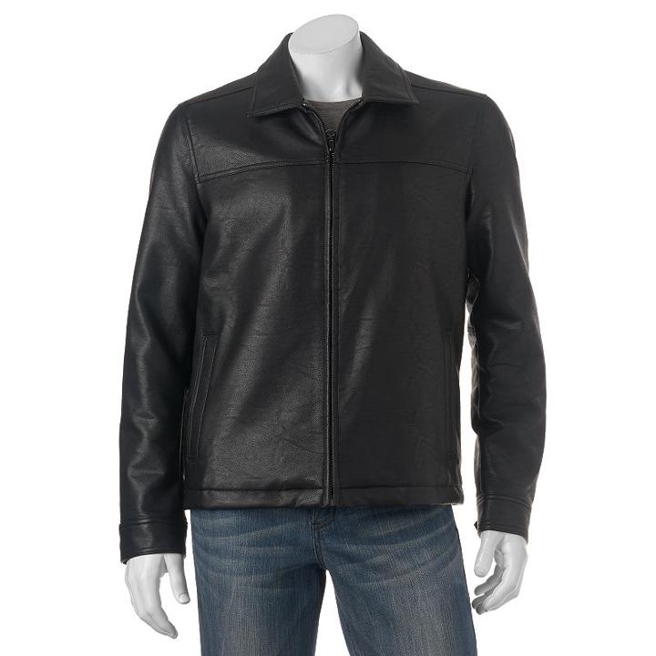 Men's Dockers Open-bottom Car Coat, Size: Large, Black