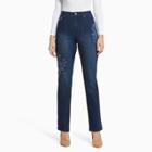 Women's Gloria Vanderbilt Amanda Embroidered Jeans, Size: 8 - Regular, Med Blue