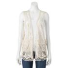 Manhattan Accessories Co. Crochet Vest, Women's, Lt Beige