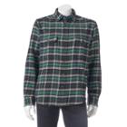 Men's Woolrich Tall Pine Classic-fit Heavyweight Flannel Button-down Shirt, Size: Xxl, Turquoise/blue (turq/aqua)