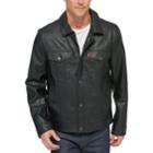 Men's Levi's&reg; Classic Faux-leather Trucker Jacket, Size: Xxl, Black